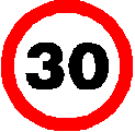 30mph sign