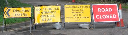 Sandford Lane Closed
